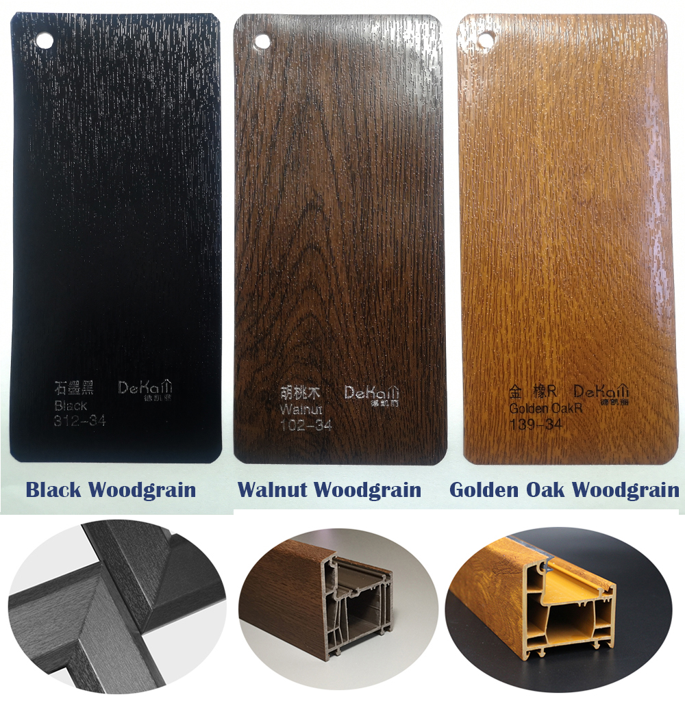 Profils UPVC stratifiés en bois en bois de haute qualité