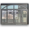 Coût des fenêtres à double vitrage en verre de porte UPVC gris bon marché