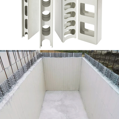 Coffrage permanent en PVC pour structure de mur en béton