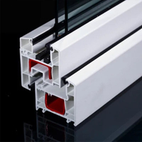 Porte en PVC en plastique d'usine avec matériau de profils en PVC de couleur blanche